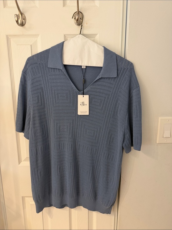 Reiss Other - Reiss Light Blue Short Sleeve Knit Polo